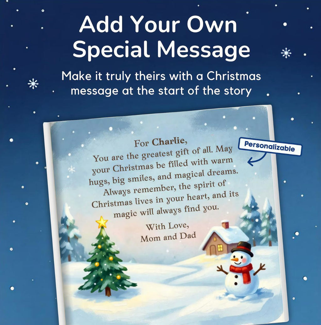 Personalized Christmas Story Book for Kids, Baby’s First Christmas Keepsake, Santa Bedtime Story